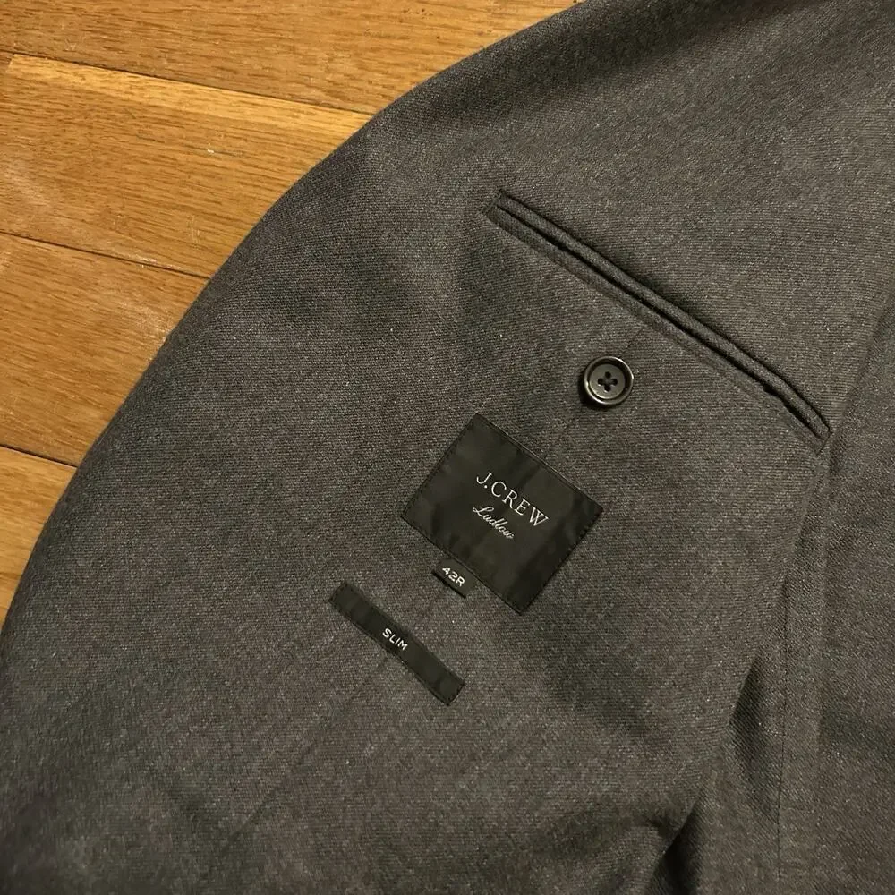 J Crew Ludlow Moon Cloth Wool Blend Blazer Suit Jacket Slim 42R